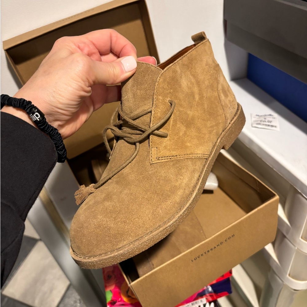 Lucky Brand Tan Suede Booties
